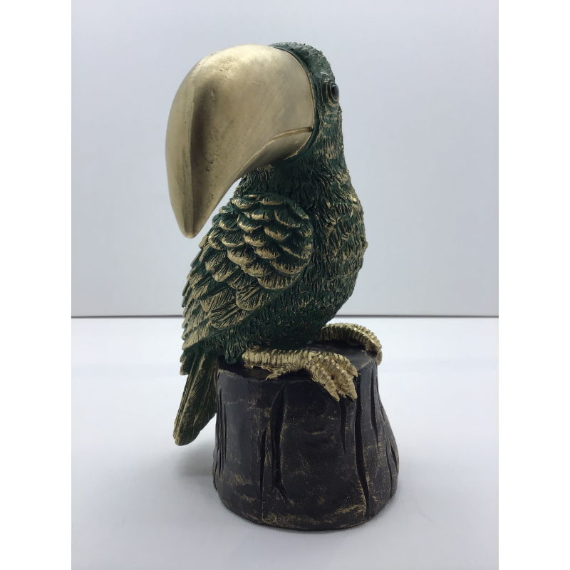 vogel toekan kitsch groen 9x17